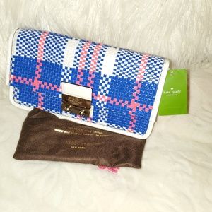 Kate Spade Chloe Finn Woven Clutch Bag w/Dust Bag